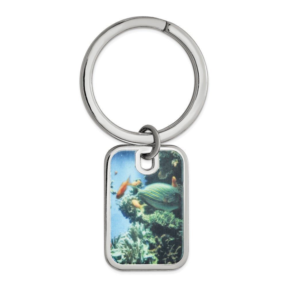 Sterling Silver Rhodium plated Picture Jewelry Key Chain