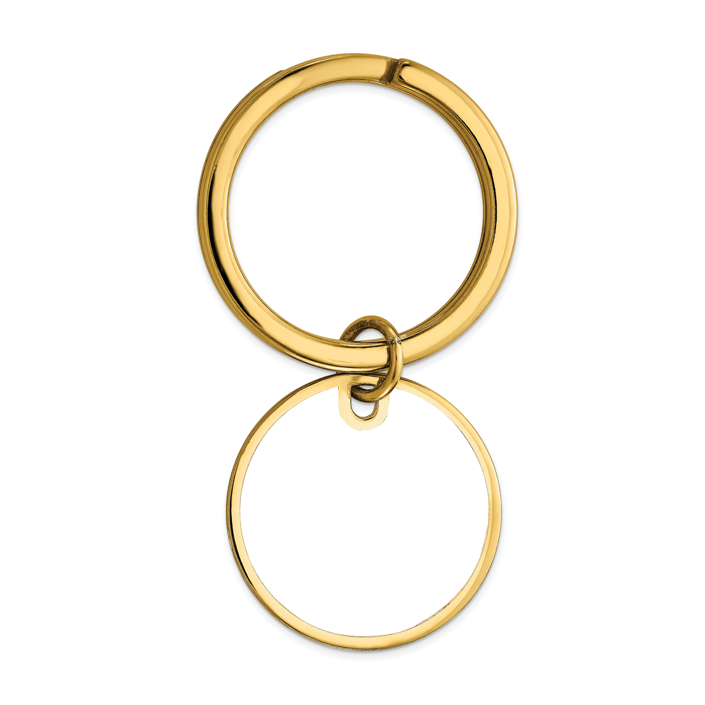 Sterling Silver Gold plated Circle Picture Jewelry Key Chain