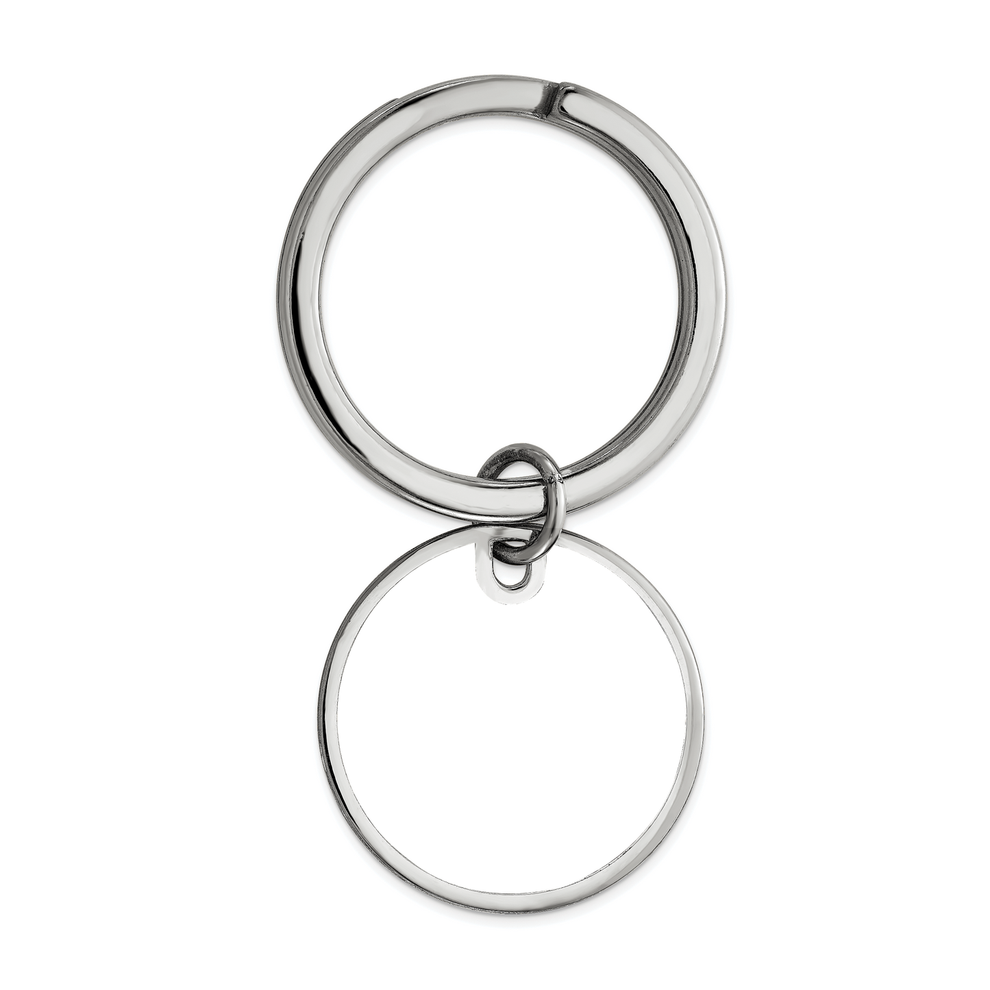 Sterling Silver Rhodium plated Circle Picture Jewelry Key Chain