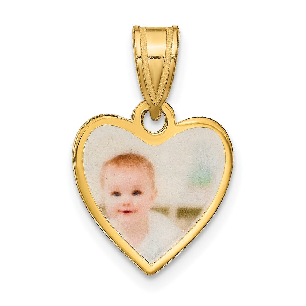 Sterling Silver Gold plated Small Heart Picture Jewelry Pendant