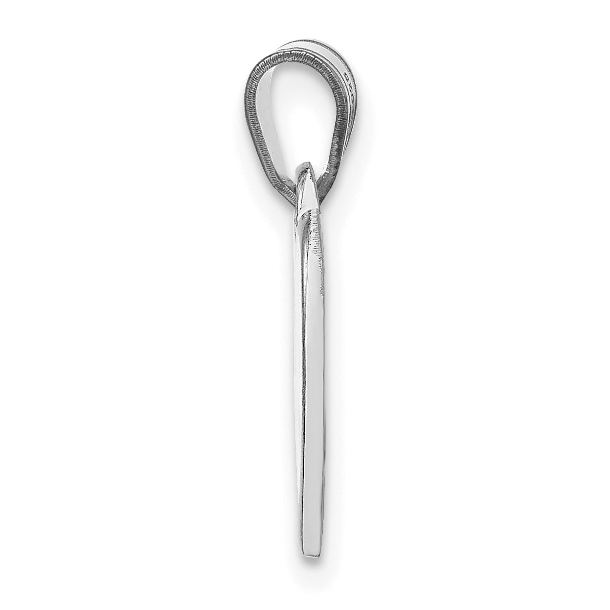 Sterling Silver Rhodium plated Small Heart Picture Jewelry Pendant