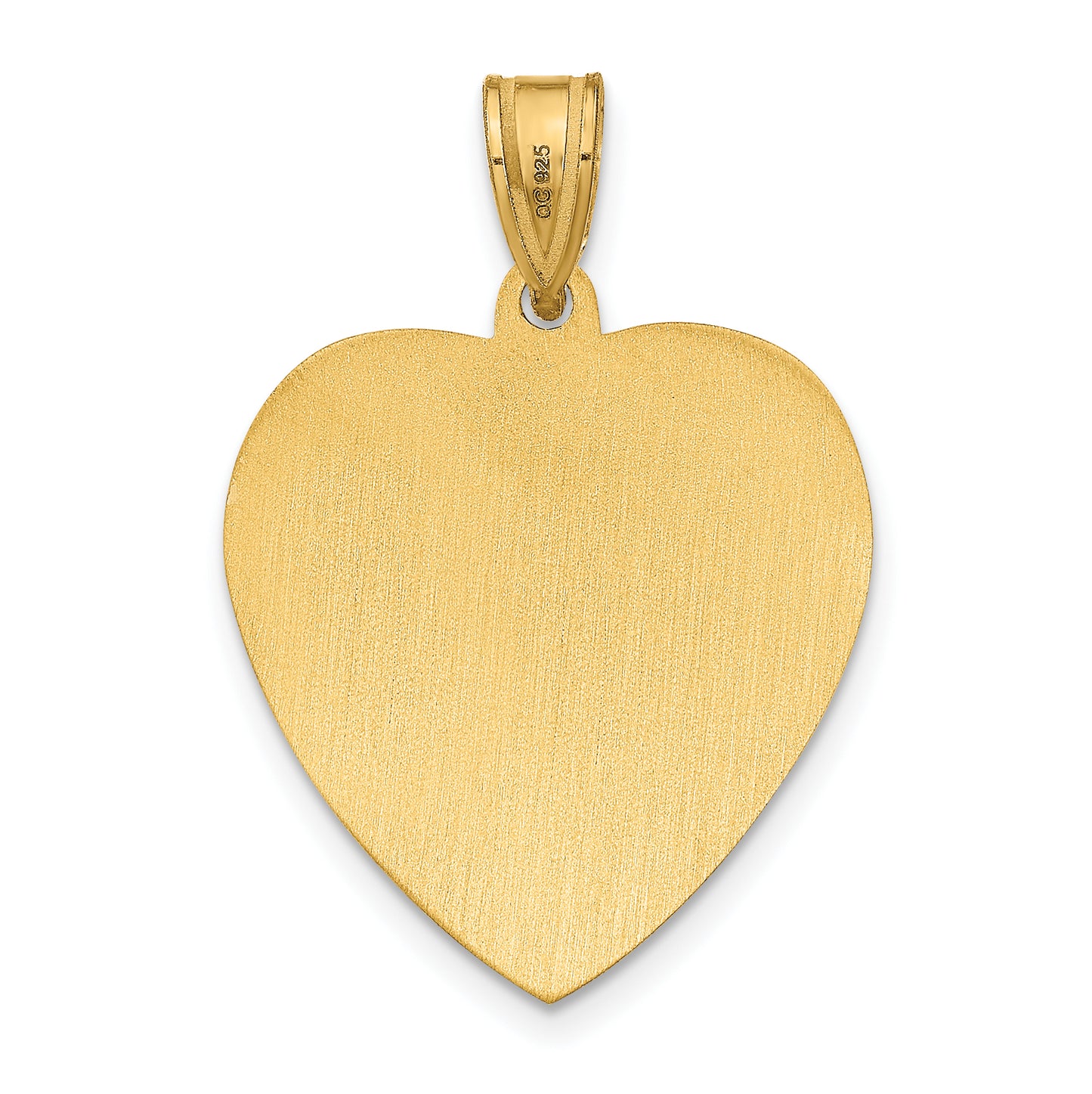 Sterling Silver Gold plated Medium Heart Picture Jewelry Pendant