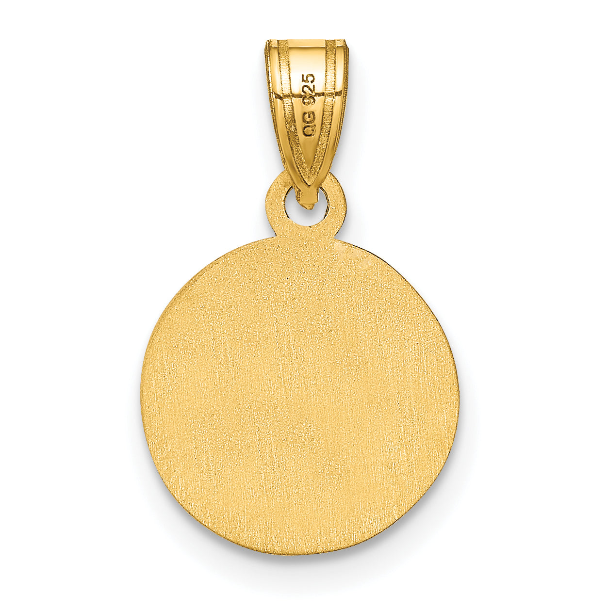 Sterling Silver Gold plated Small Picture Jewelry Disc Pendant