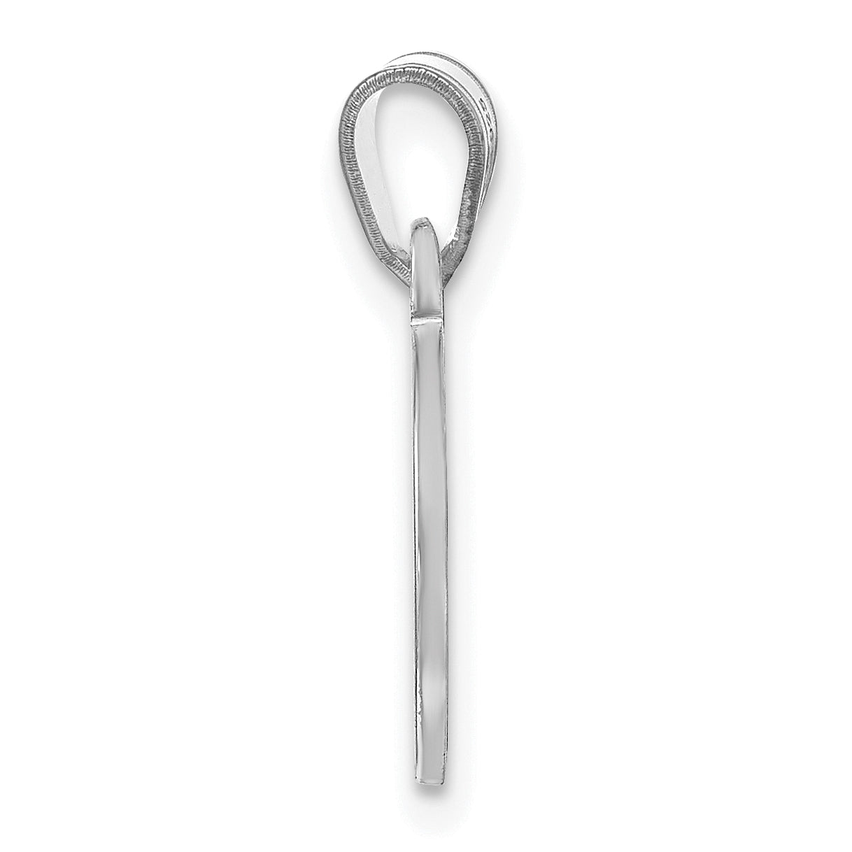 Sterling Silver Rhodium plated Small Picture Jewelry Disc Pendant