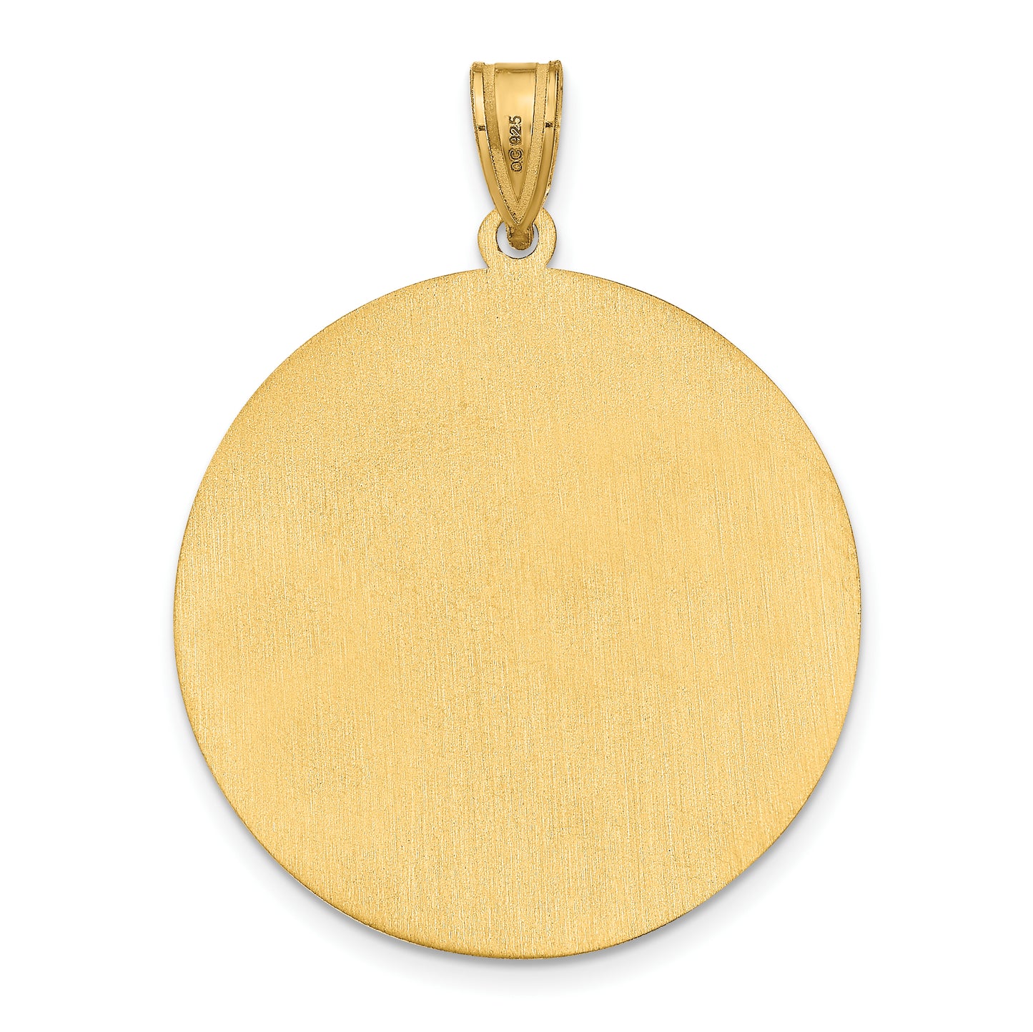 Sterling Silver Gold plated Large Picture Jewelry Disc Pendant