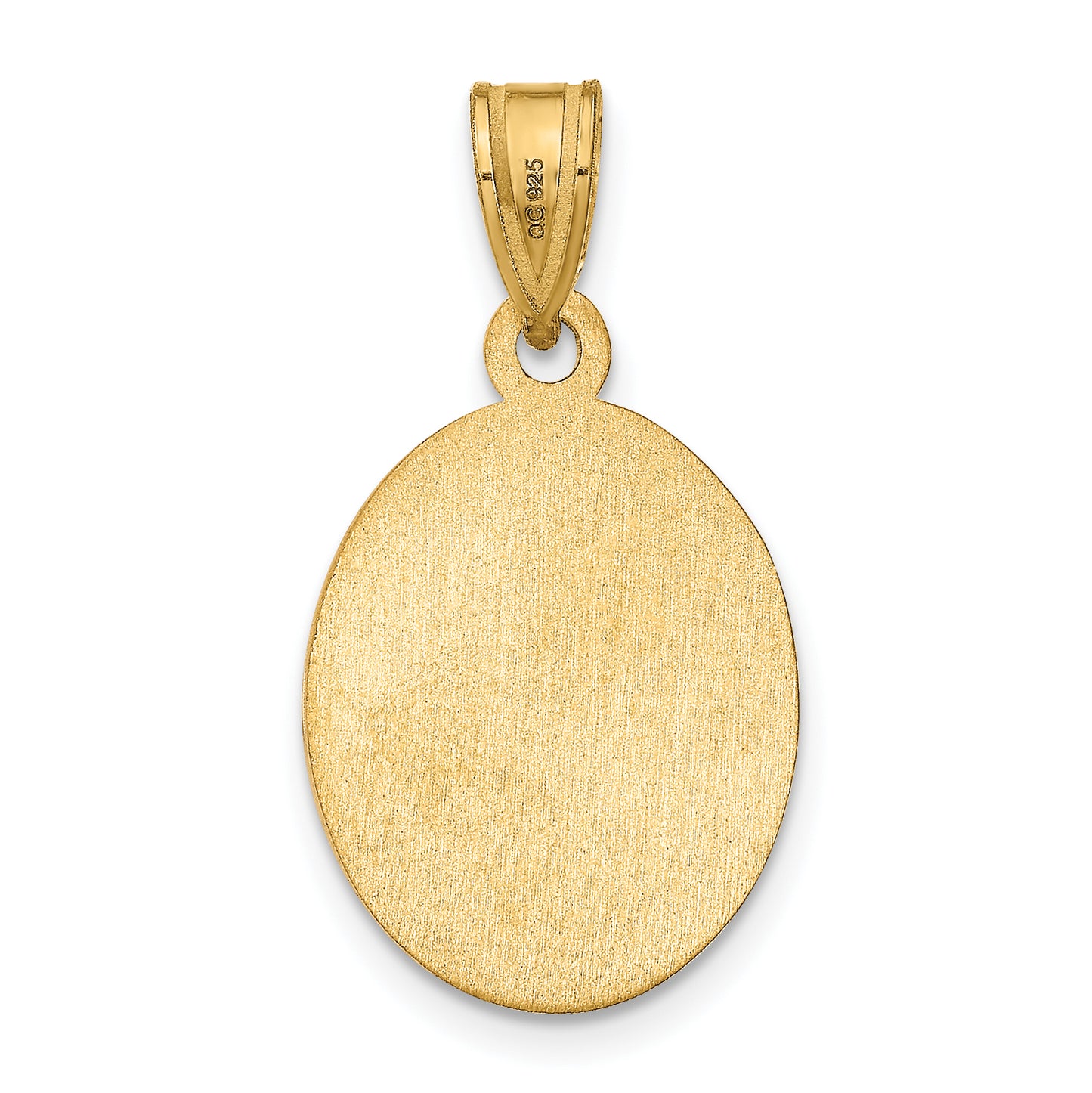 Sterling Silver Gold plated Small Oval Picture Jewelry Pendant