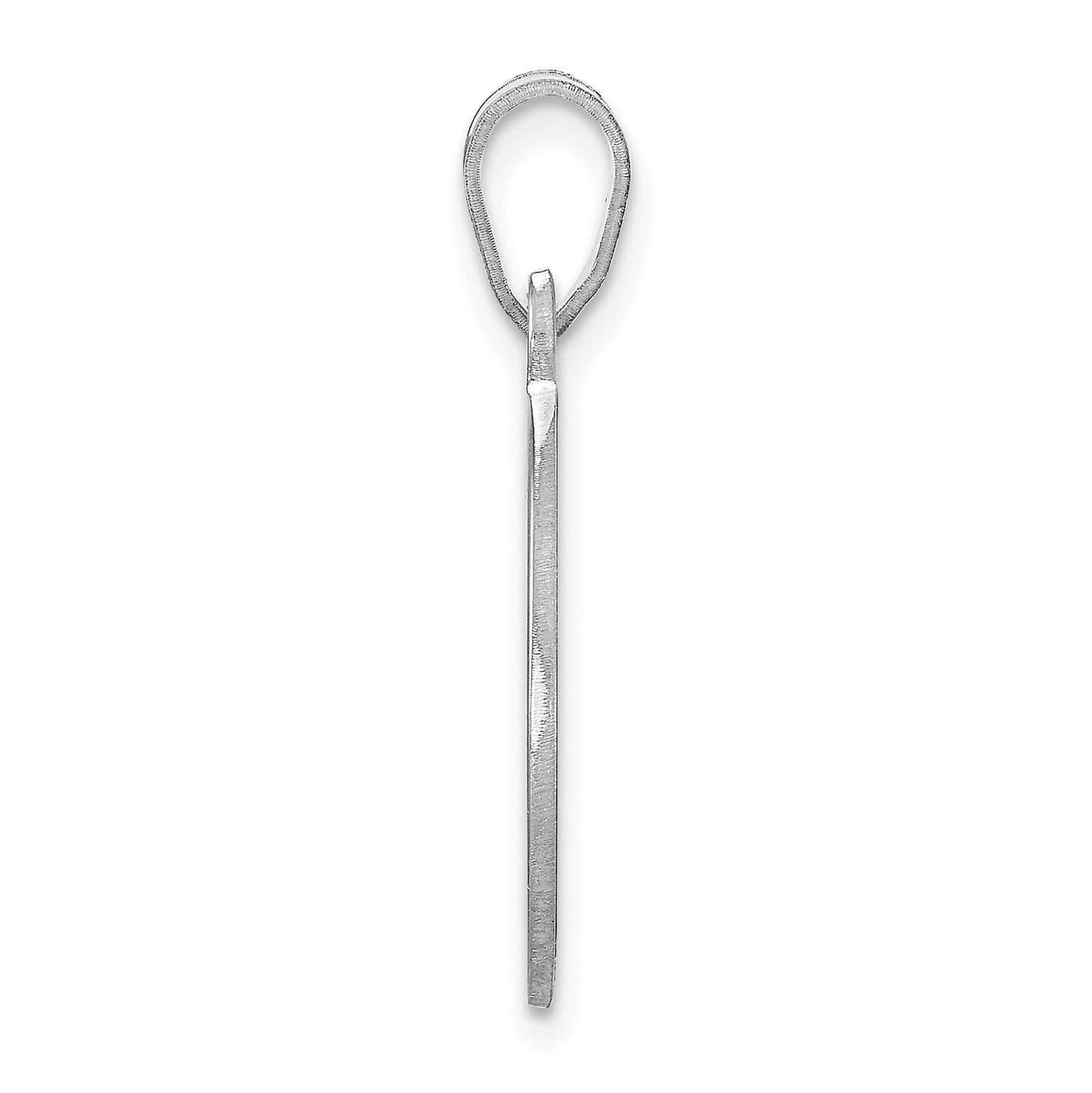 Sterling Silver Rhodium plated Small Oval Picture Jewelry Pendant