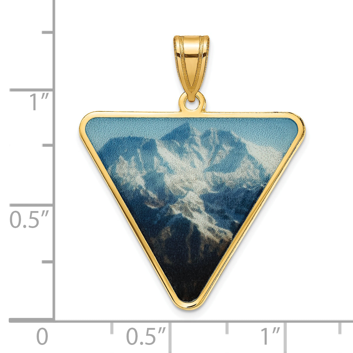 Sterling Silver Gold plated Triangle Picture Jewelry Pendant