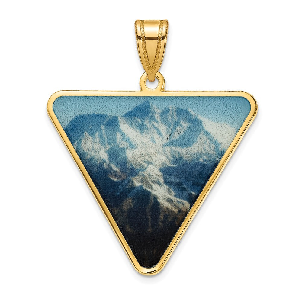 Sterling Silver Gold plated Triangle Picture Jewelry Pendant