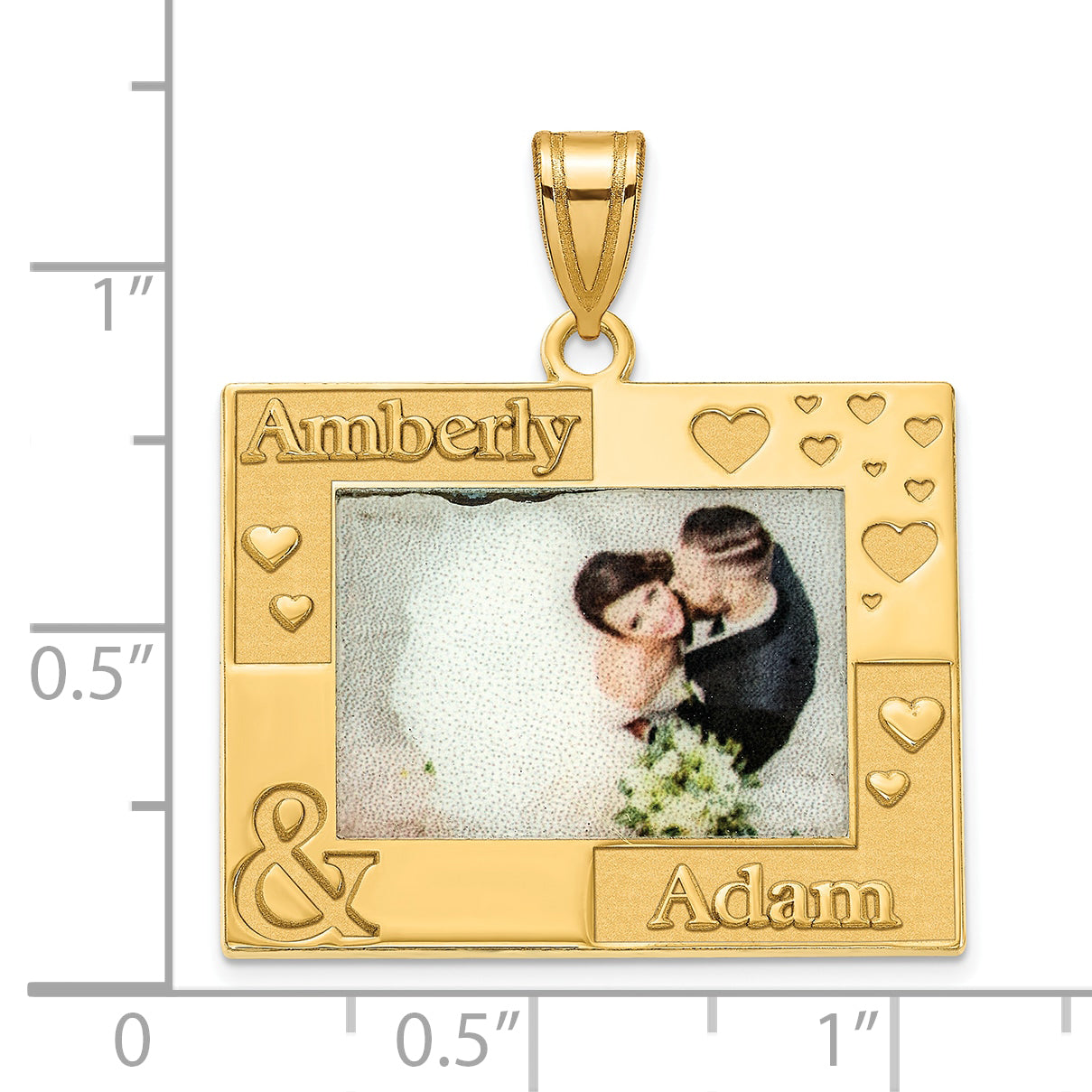 Sterling Silver Gold plated Personalized Picture Pendant