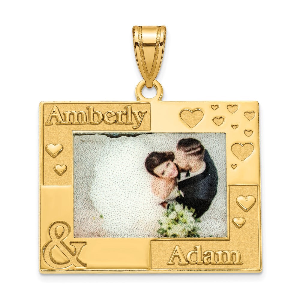 Sterling Silver Gold plated Personalized Picture Pendant