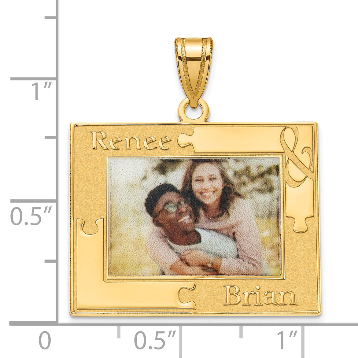 Sterling Silver Gold plated Personalized Picture Pendant