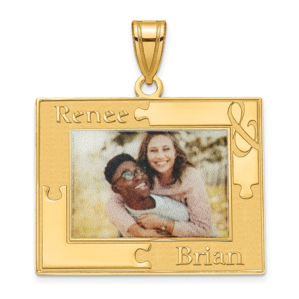 Sterling Silver Gold plated Personalized Picture Pendant