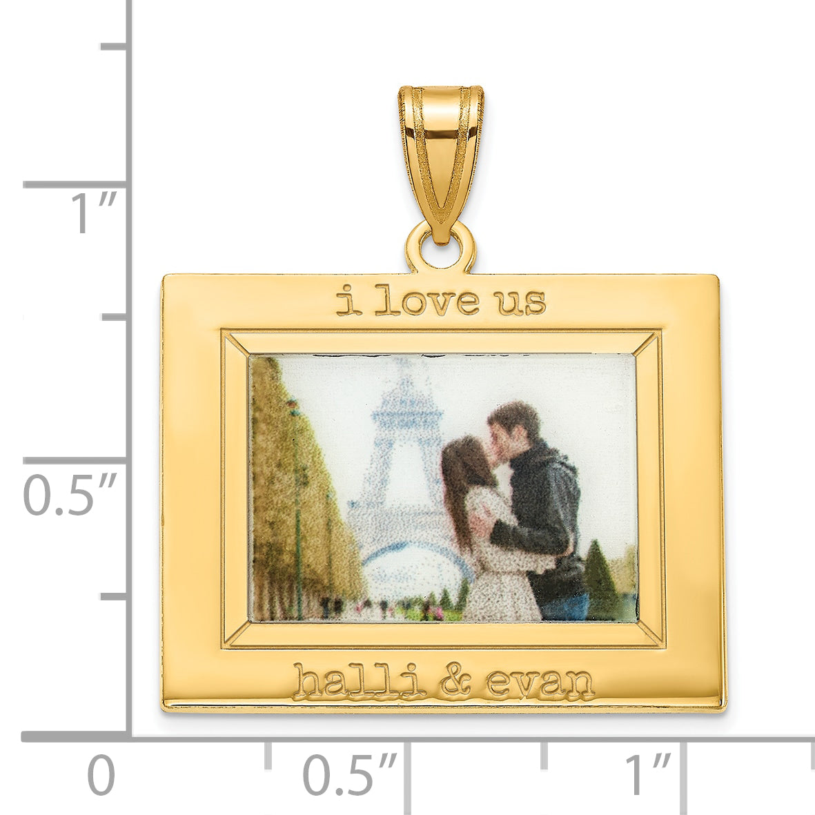 Sterling Silver Gold plated Personalized Picture Pendant