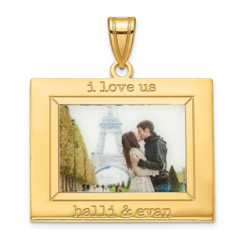 Sterling Silver Gold plated Personalized Picture Pendant
