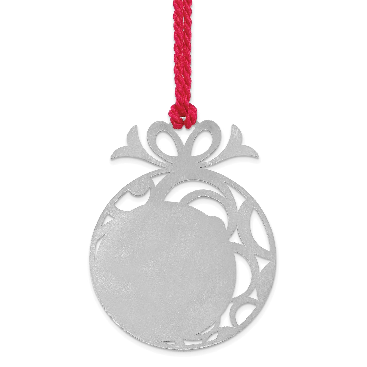 Sterling Silver Rhodium plated Large Circle Picture Ornament