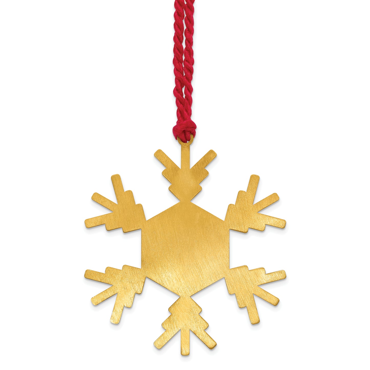 Sterling Silver Gold plated Snowflake Picture Ornament