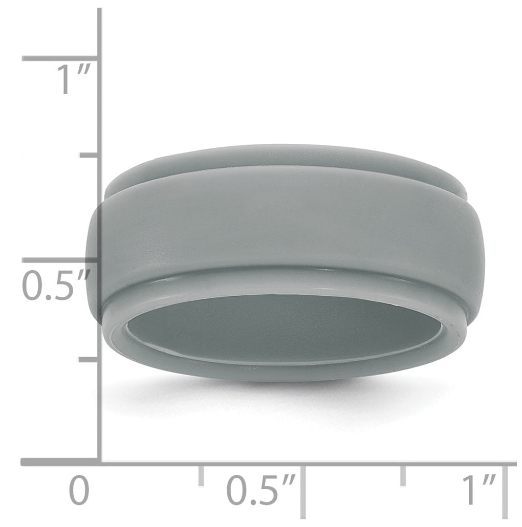 Silicone 9mm Ridged Edge Band