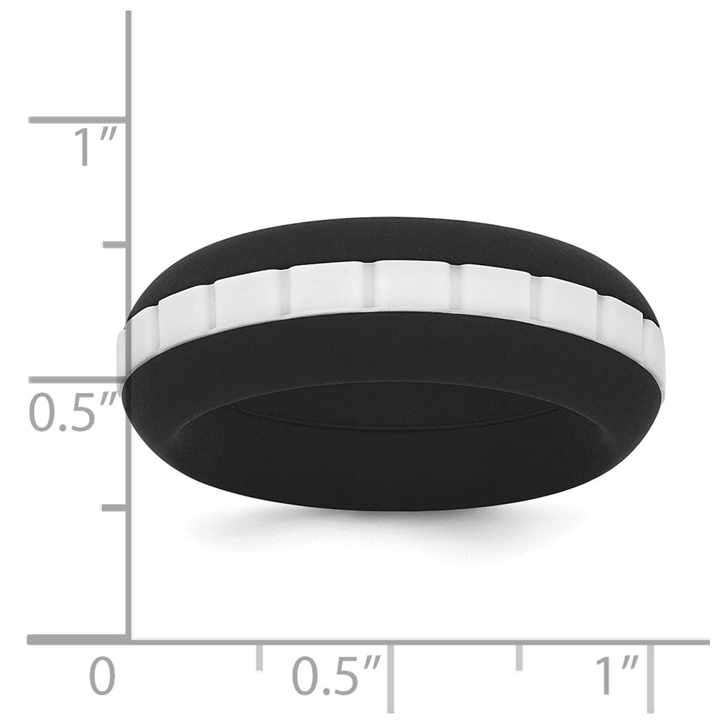 Silicone Grooved Center 7.50mm Band