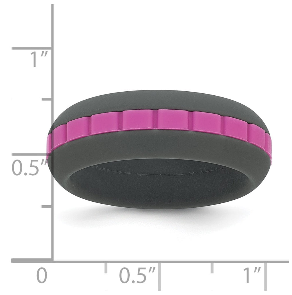 Silicone Grooved Center 7.50mm Band