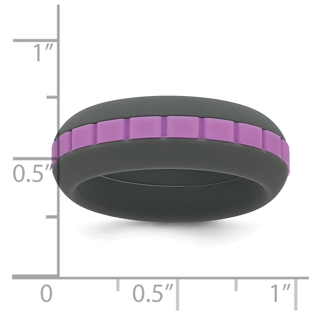 Silicone Grooved Center 7.50mm Band