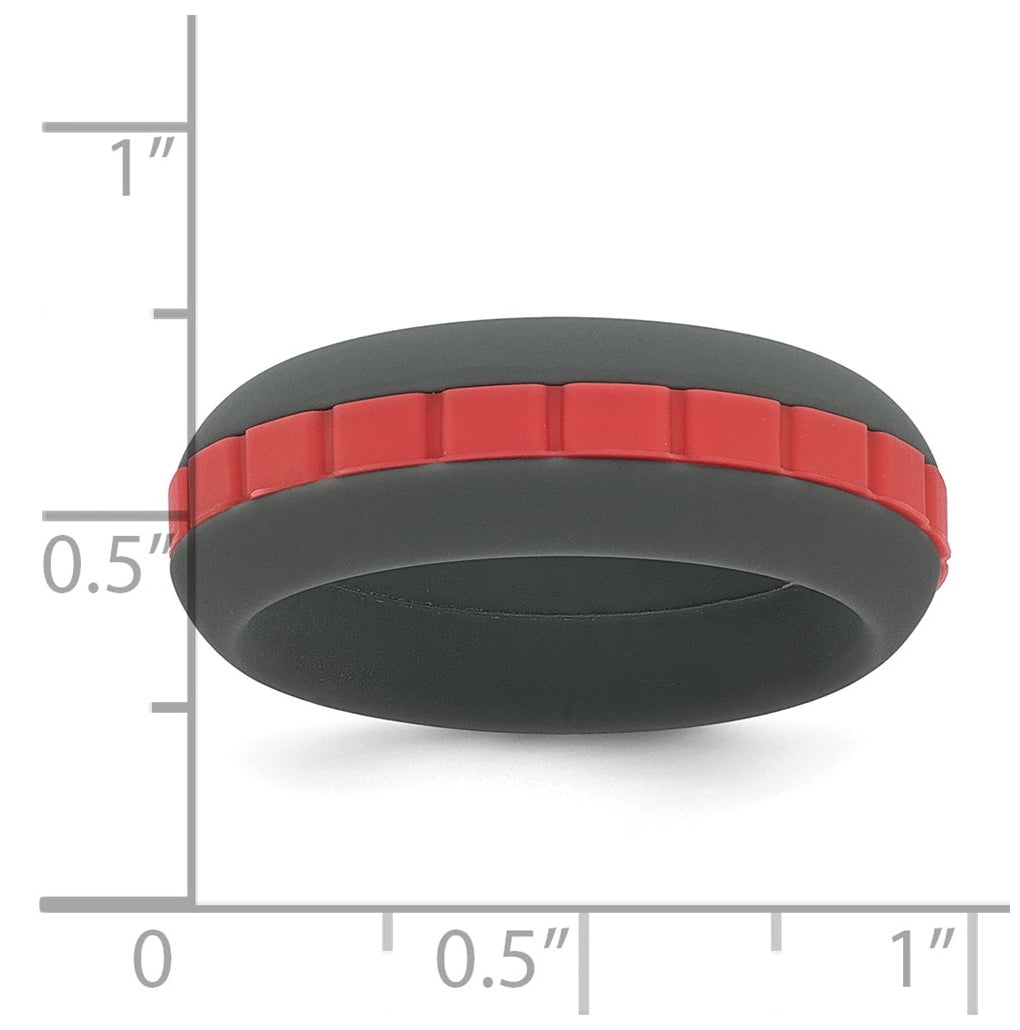 Silicone Grooved Center 7.50mm Band
