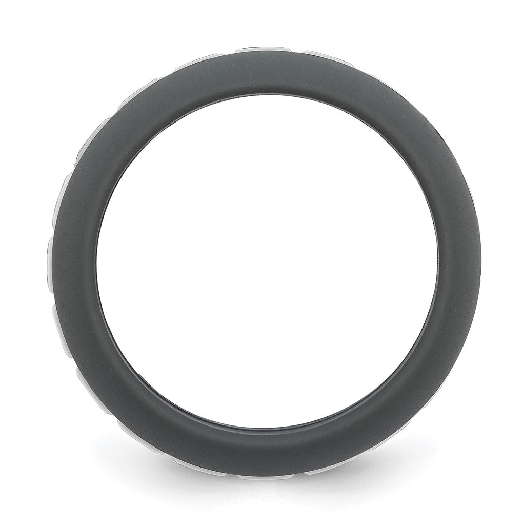 Silicone Grooved Center 7.50mm Band