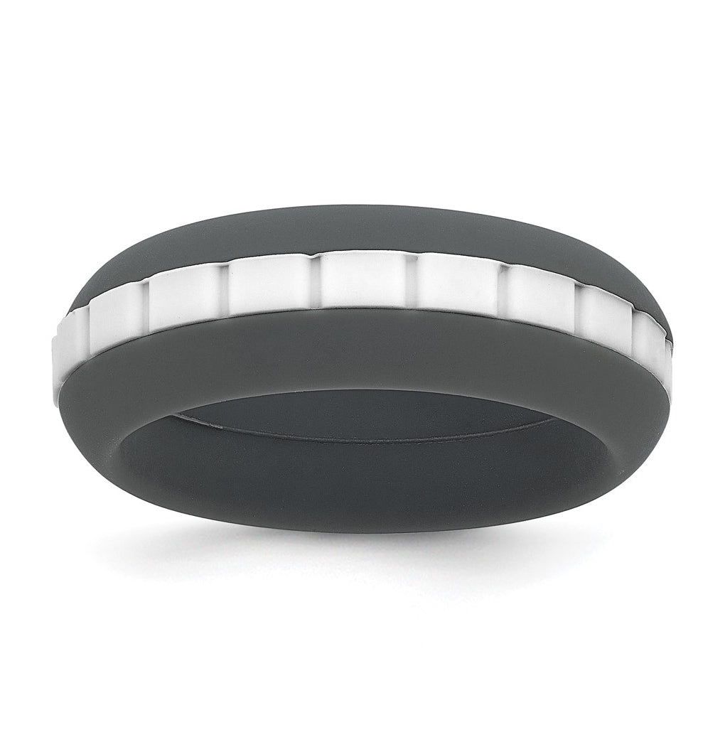 Silicone Grooved Center 7.50mm Band