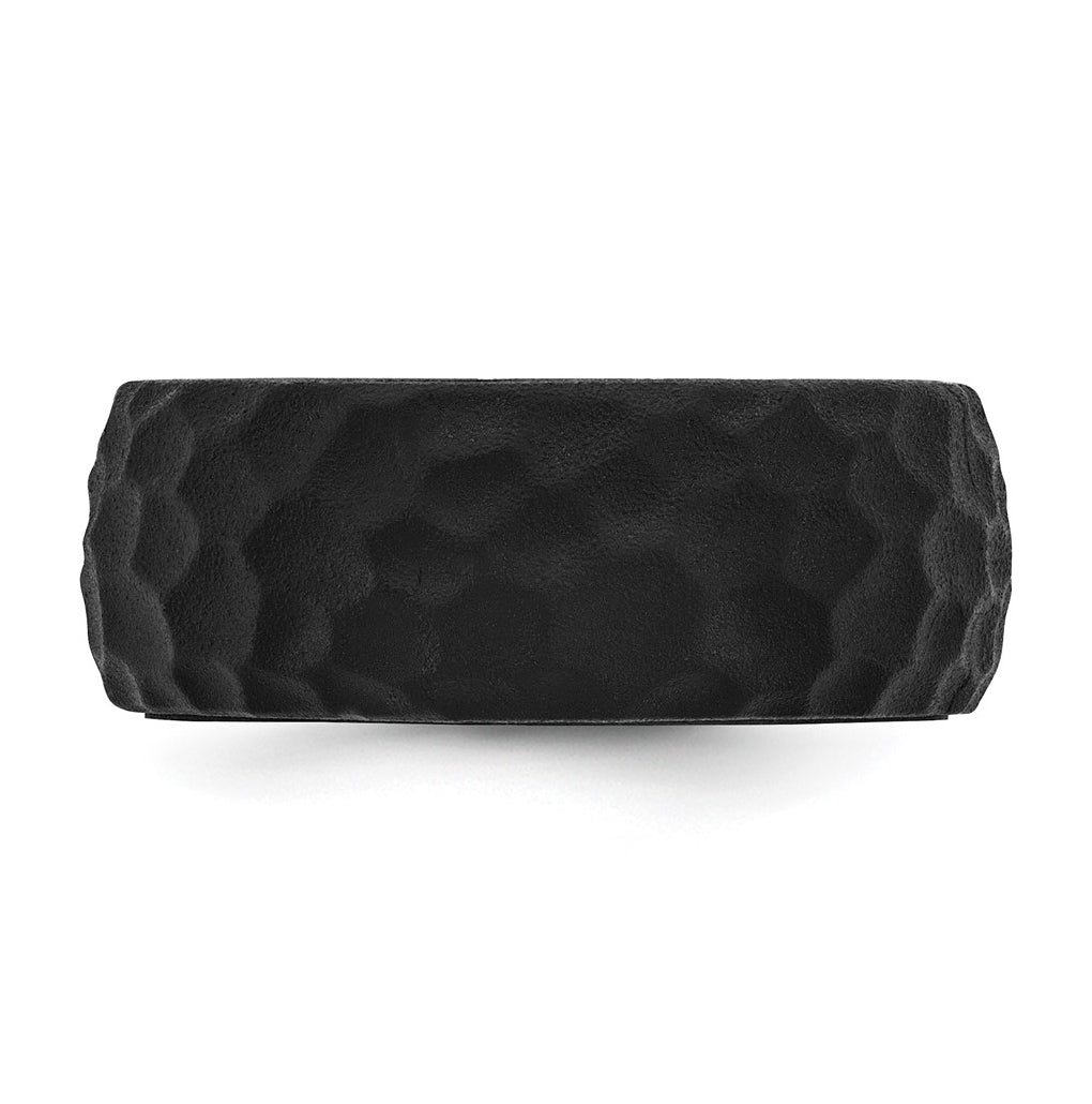 Silicone 8.50mm Hammered Band