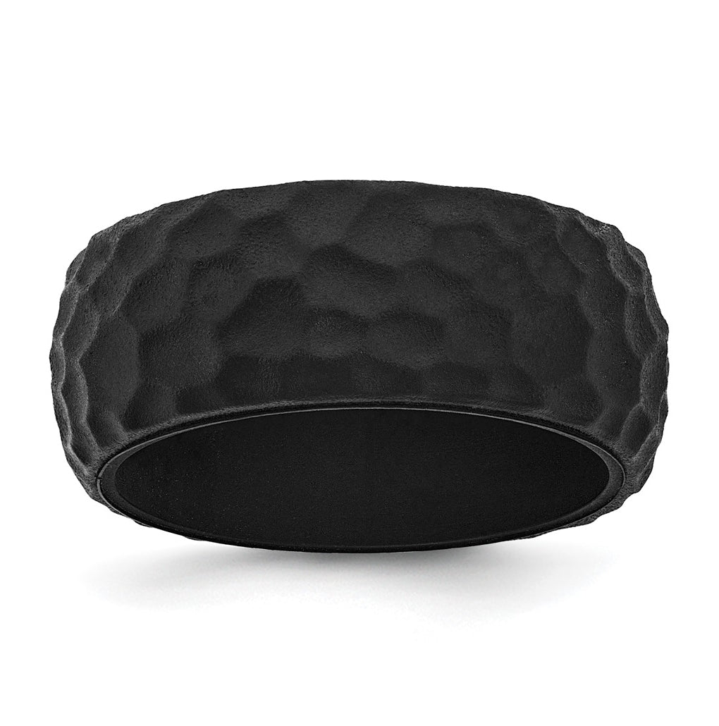 Silicone 8.50mm Hammered Band