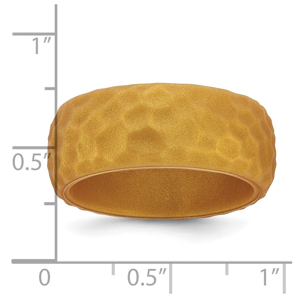 Silicone 8.50mm Hammered Band