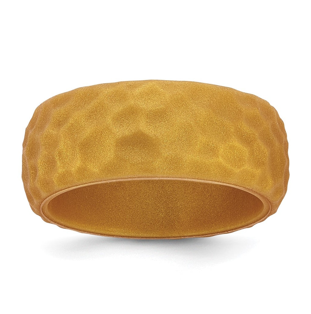 Silicone 8.50mm Hammered Band