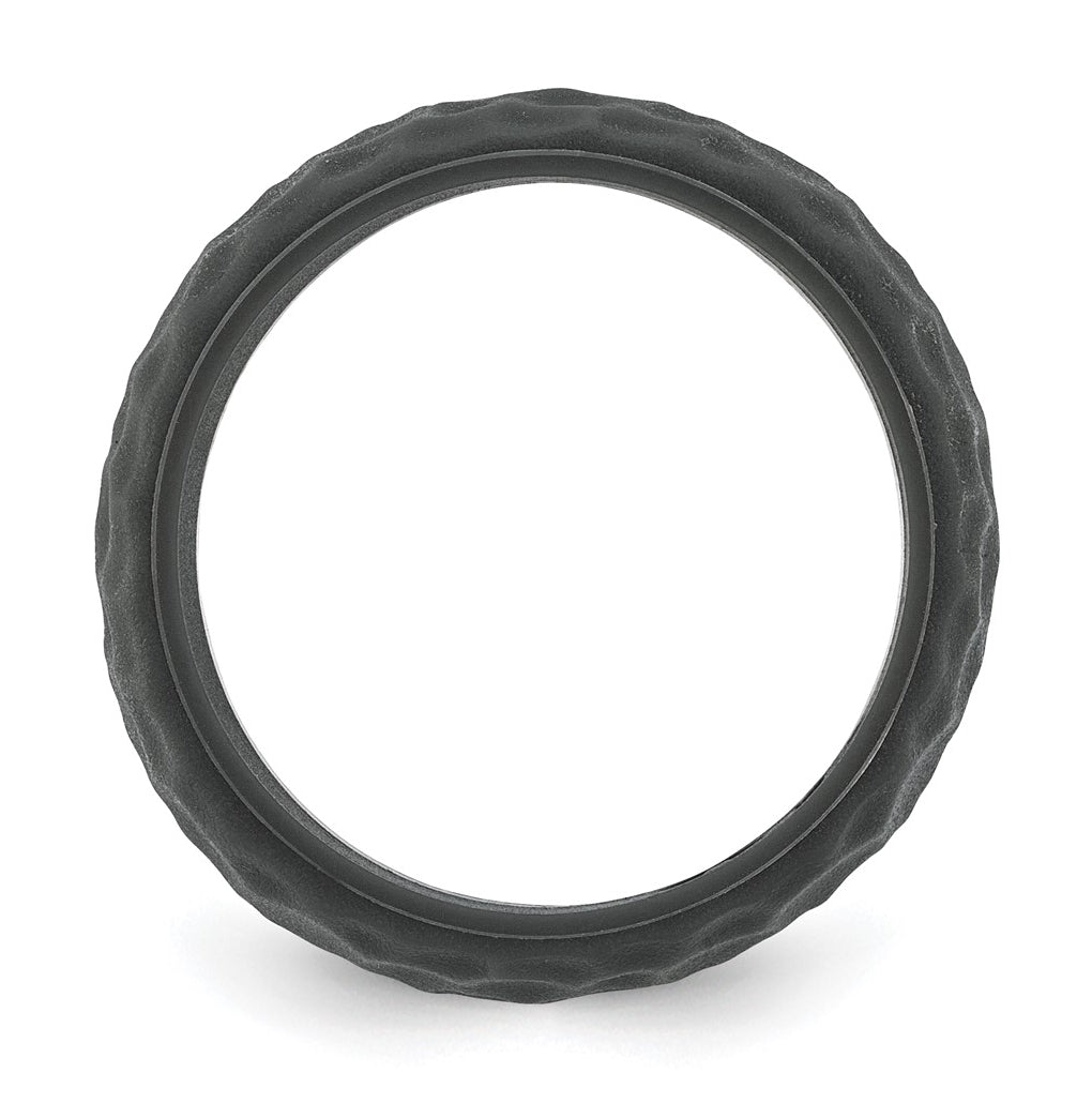 Silicone 8.50mm Hammered Band