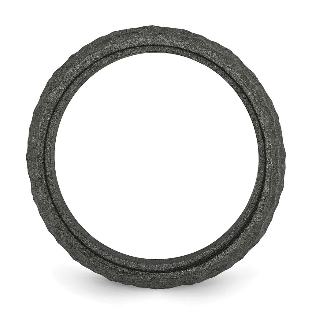 Silicone 8.50mm Hammered Band