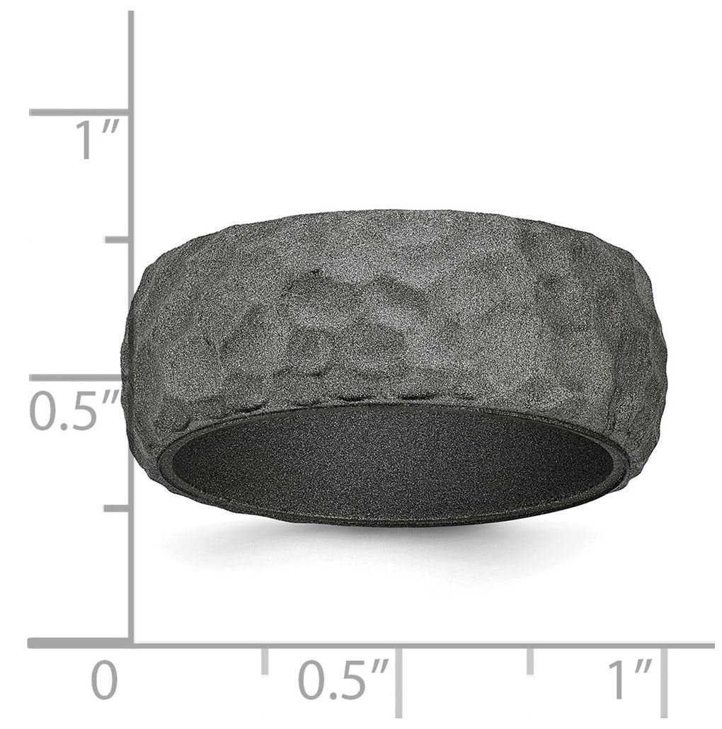 Silicone 8.50mm Hammered Band