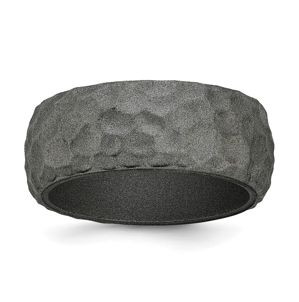 Silicone 8.50mm Hammered Band