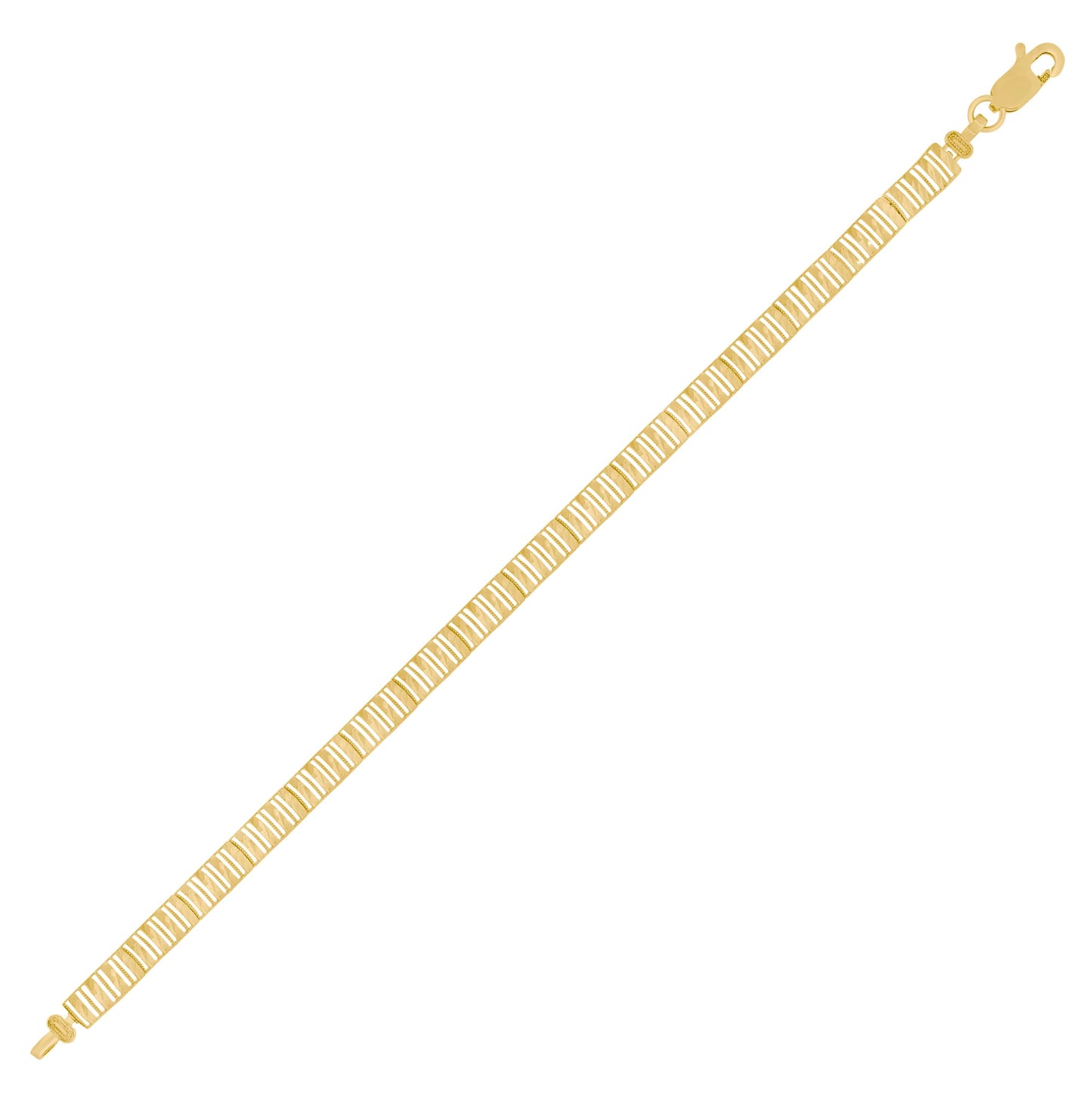 10K Yellow Gold Womens Filigree Bracelet Size 7 Inches