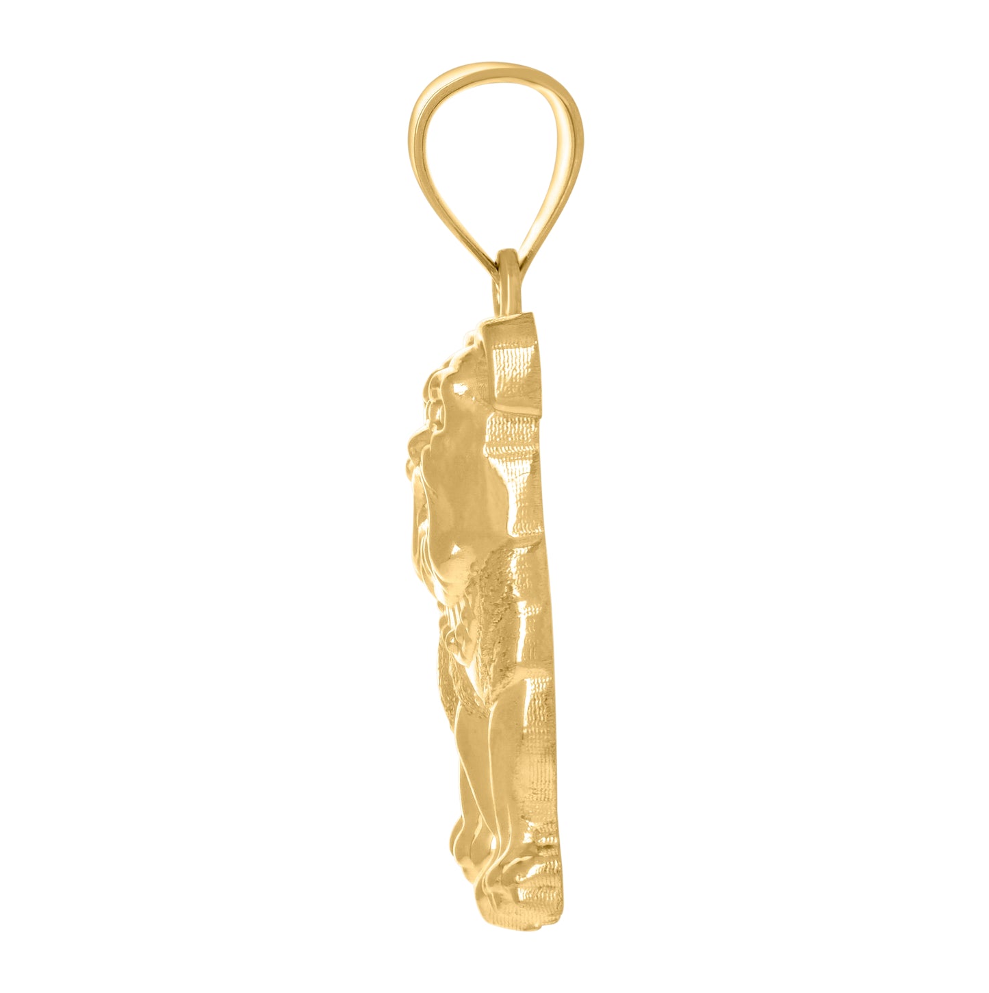 10K Yellow Gold Mens Wildlife Animal Bull Dog Charm Pendant