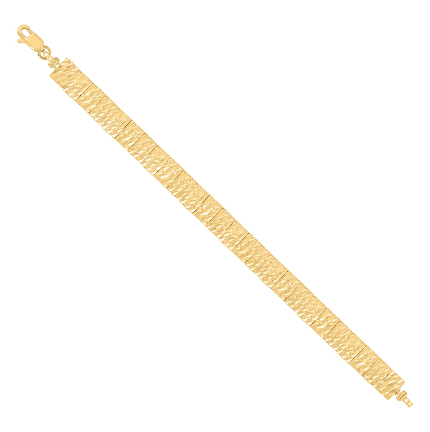 10K Yellow Gold Womens Link Fashion 7" Bracelet