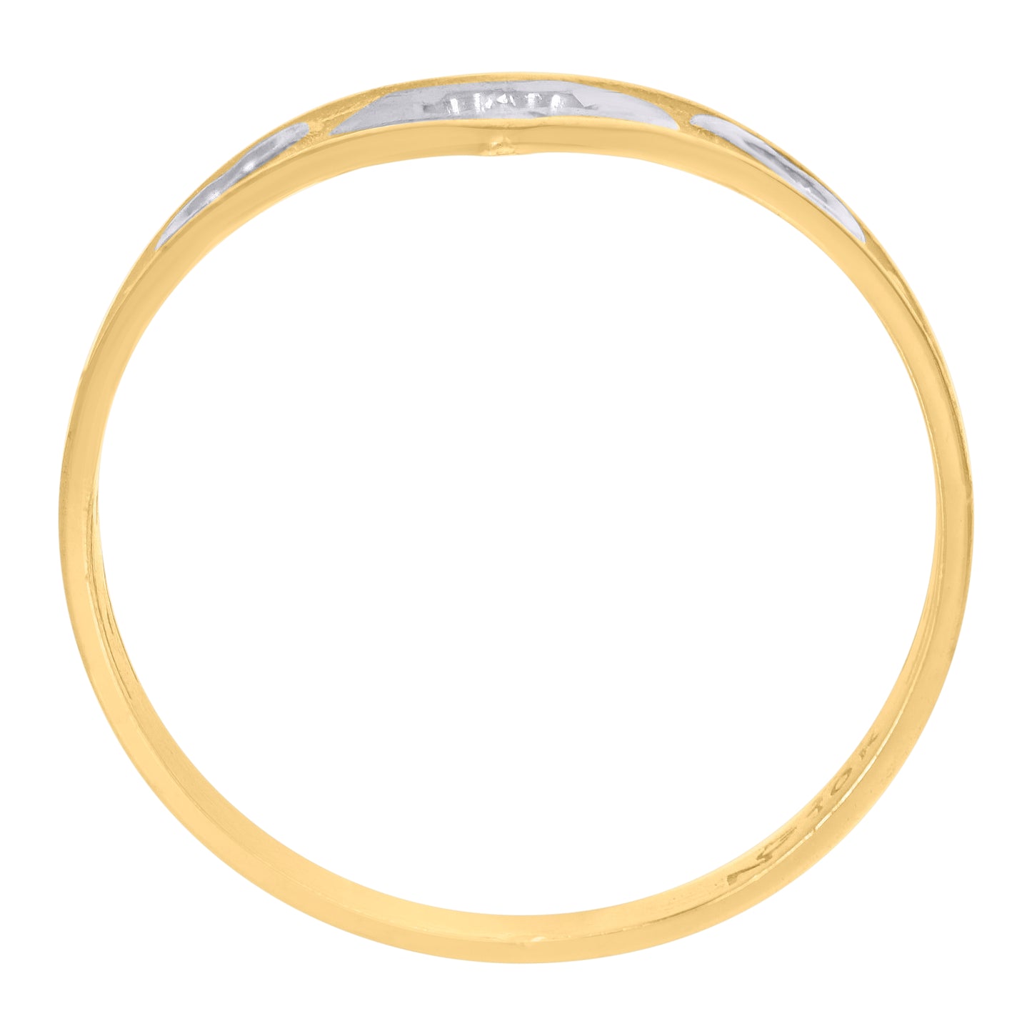 10K Two-Tone Gold Womens Heart Ring