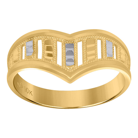 10K Two-Tone Gold Womens Fashion Ring