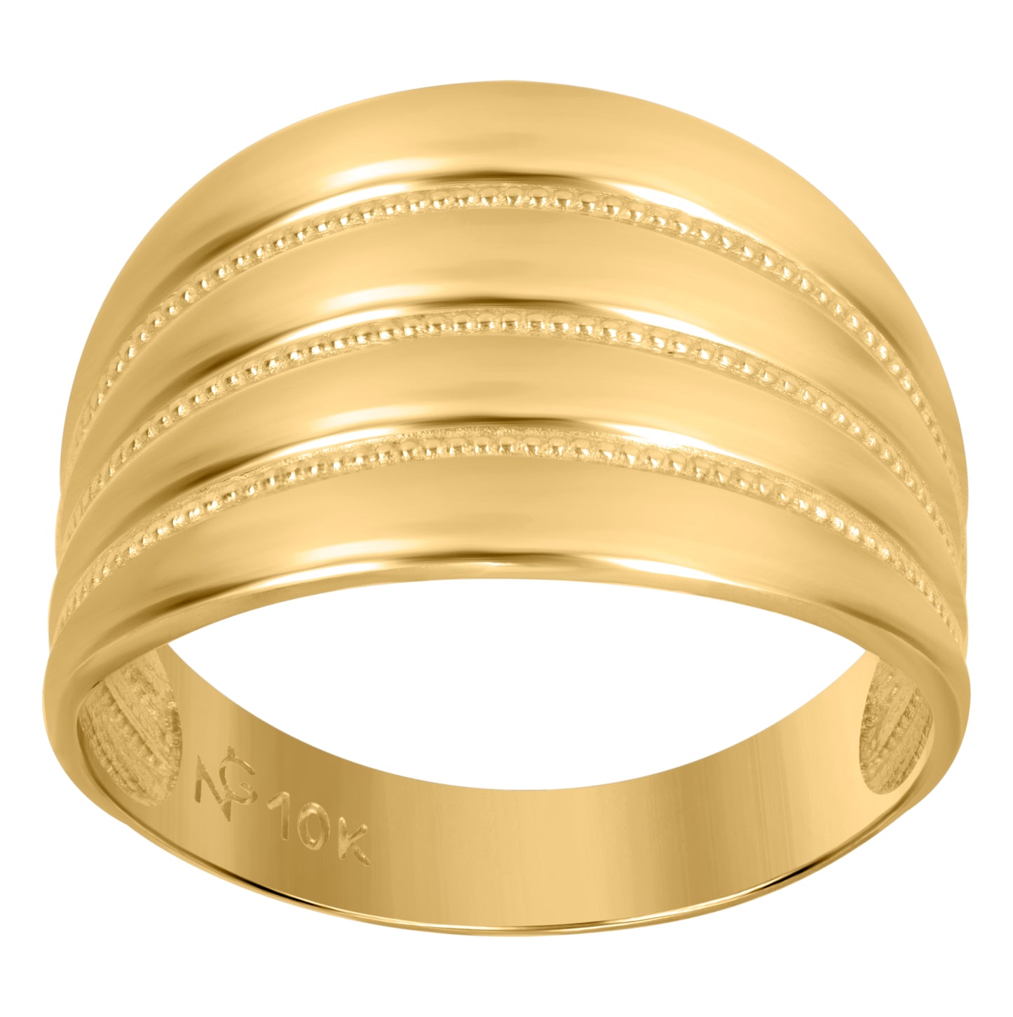 10K Yellow Gold Womens Fashion Rings