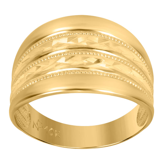 10K Yellow Gold Womens Fashion Rings