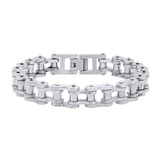 Stainless Steel Mens Bike Chain Design Fashion Link Bracelet