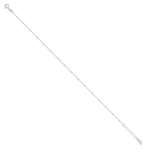 Sterling Silver Women Fashion Leaf Anklet