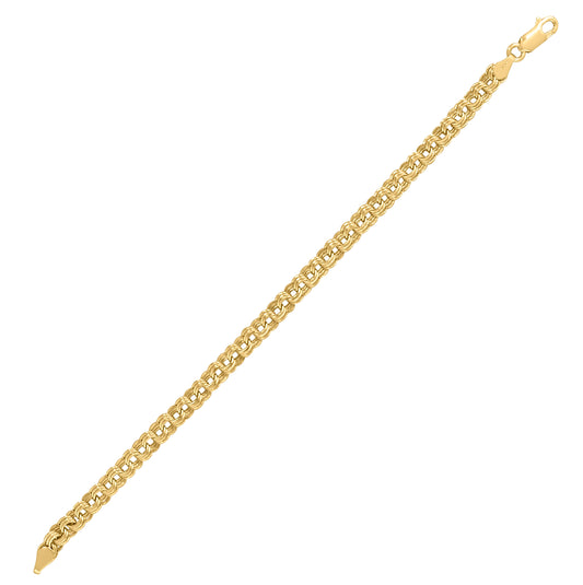 14K Two-Tone Gold Unisex Polished Finish Omega Necklace Size 16 Inches