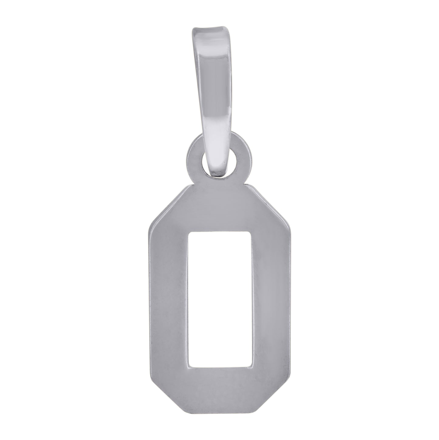 Sterling Silver Or Yellow-Tone Unisex Initial Number Charm Pendant