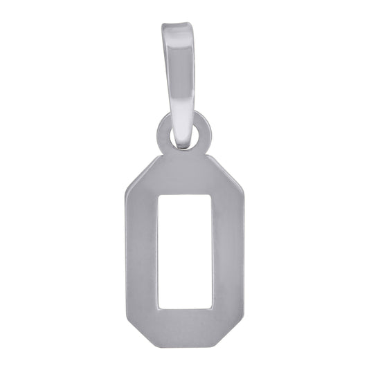 Sterling Silver Or Yellow-Tone Unisex Initial Number Charm Pendant
