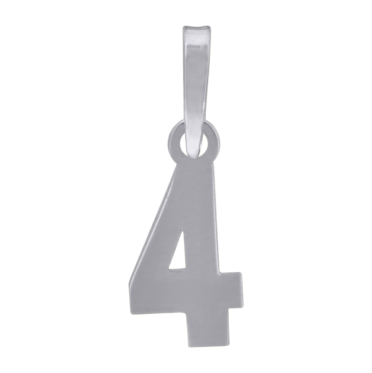 Sterling Silver Or Yellow-Tone Unisex Initial Number Charm Pendant