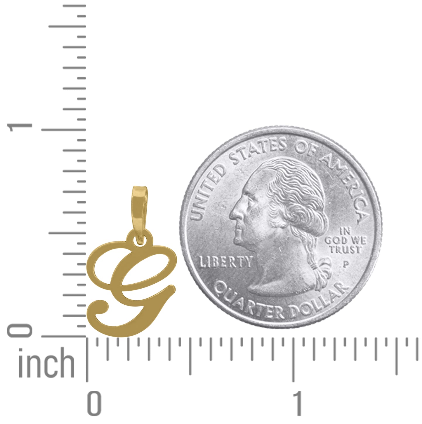 Sterling Silver Or Yellow-tone Unisex Cursive Initial Alphabet Charm Pendant